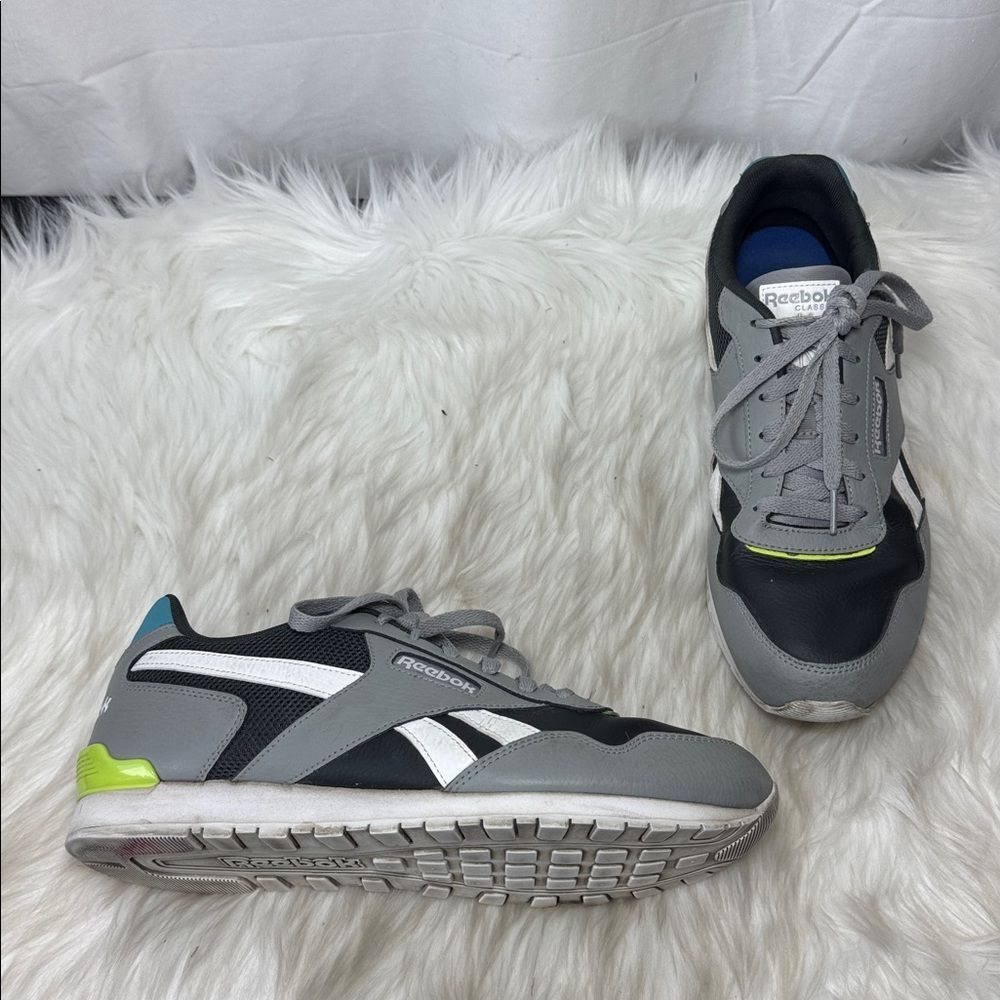 Reebok Harman Black/Grey Run LTCL Men's Athletic Shoes Sz 11